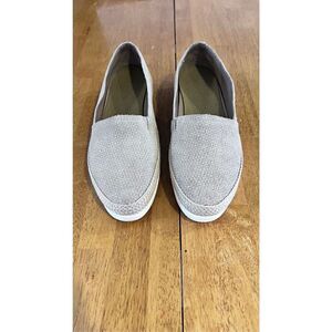 DONALD J. PLINER PALMS WOMENS TAUPE SUEDE ESPADRILLE LOAFERS SHOES SZ 8.5